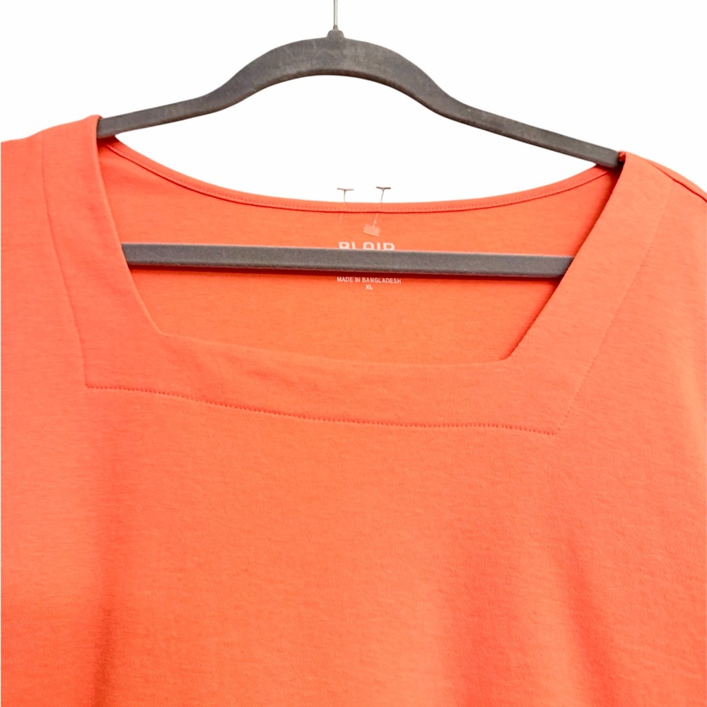 Blair Women's Peach Square Neck Top - Picture 3 of 5